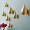 Homieco Confezione da 2 Ganci Appendiabiti a Goccia d'Acqua Creativo Appendiabiti a Parete Decorazione Moderna per Parete Decorativa (Oro, 7,5 x 4,8 cm)