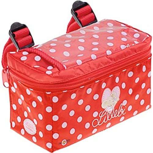Bike Fashion Kinder-Lenkertasche Lillebi rot+bunten Motiven ca.100g 8050+Flicken