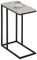 IDIMEX Beistelltisch Debora, praktischer Wohnzimmertisch in C-Form, schöner Couchtisch Tischplatte rechteckig in Marmoroptik, eleganter Sofatisch mit Metallgestell in schwarz