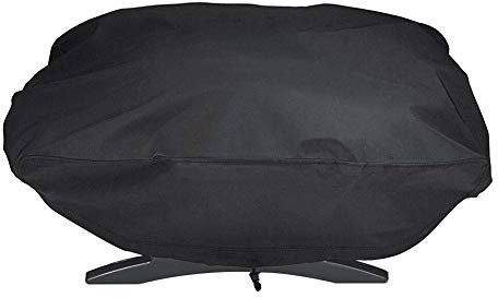 Maifa Cubierta de Parrilla, Cubierta de Parrilla Premium BBQ Cubierta de Parrilla Resistente al Agua Accesorios de protección Resistente al Polvo y al Agua para Weber 7110 Q100 / Q1000 Series (Negro)