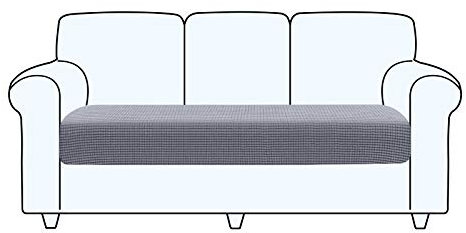 TAOCOCO Sofa Sitzkissenbezug, Elastischer Sofa Sitzkissenbezüge, Ajustable, Waschbar, Protection Meubles Couvre Pour Canapé (Hellgrau,3 Sitzer)
