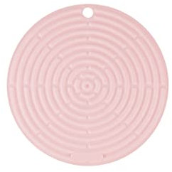 Le Creuset Cool Tool, Pot holder/trivet, Silicone, Round, 20 cm, Powder Pink, 93000230231200