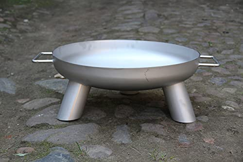 Feuerschale Alpha Edelstahl Ø 1000 mm 1.4301 inkl. Füße und Griffe 1 m 100 cm