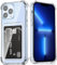 DEVASO Transparente Silicona Funda para iPhone 13 Pro MAX con Tarjetero Cuatro Esquinas Anti-Caídas TPU de Cartera para Porta Tarjetas Carcasa Airbag Anti Arañazos Case