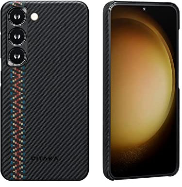 pitaka Magnetische Hülle für Samsung Galaxy S23 Plus Ultradünne Handyhülle aus 600D Aramidfaser Schutzhülle Kompatibel mit PITAKAs Magsafe Zubehör [Fusion Weaving MagEZ Case 3] Rhapsodie