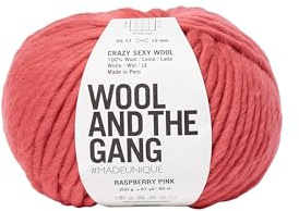 Wool and the Gang Crazy Sexy Wool, Raspberry Pink (243), 100g