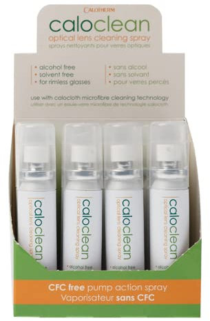 Calotherm Caloclean Eco-Friendly Alcohol/Solvent Free Lens Spray 25ml - Value Carton x12 Sprays (Total 300ml)