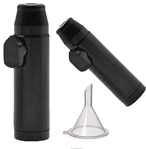 SPOPGUYS Schnupftabak Dosierer 2Pack Dosierer Portionierer Spender für Schnupftabak Dispenser für deinen Schnupftabak Version,Dosier Fläschchen Mit Trichter(5.2x1,5cm schwarz)