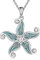 YFN Seestern Strand Halskette Sterling Silber Seestern Ozean Schmuck für Frauen