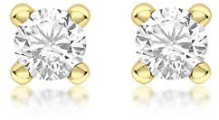 Amazon Essentials Ohrstecker aus 9-karätigem Gold mit Geburtsstein für April (ehemals Amazon Collection)