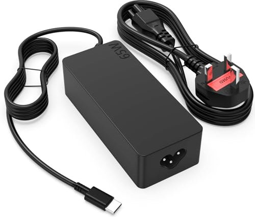 65W USB C Charger for Lenovo Thinkpad T14 X13 E16 E14 T15 Gen 5 4 L13 L14 E15 G5 G4,Thinkpad X1 Carbon Gen 12 11 10 9 8/Lenovo IdeaPad Slim 5/Yoga G3 14 G6 G4 Thinkbook 15 13 Type C Power Adapter