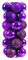 24 Pieces x 60 mm Christmas Tree Baubles Shatterproof Christmas Tree Hanging Decoration - Matt, Gloss and Glitter Finish 3 Finishes - Purple