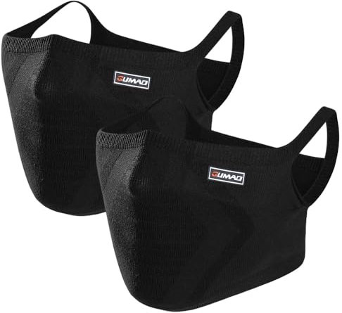 WTACTFUL 2pcs Winter Sport Gesichtsmasken Atmungsaktive Skimaske für Outdoorsports Radfahren, Motorrad Fahren, Snowboarden, Skifahren Winddicht Warm Gesichtshaube Herren/Damen Schwarz Schwarz