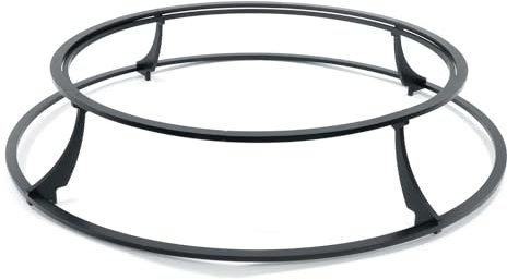 BonFeu BonBiza Brasero pour le jardin – Brasero & foyer – Brasero en acier solide – Avec grille de cuisson et plancha pour la cuisson – 80 x 80 x 100 cm (support Ø120)