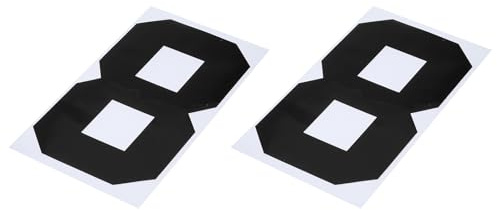 sourcing map 2 Pcs Iron on Numbers, 8 Inch T Shirt Heat Transfer 8 Number Patches Iron on Numbers for Jersey Clothing Team Uniform Sports T Shirt Football Basketball Baseball (Black)