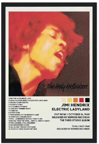 Jimi Hendrix Poster, elektrisches Ladyland-Poster, Albumcover, Poster, dekorative Malerei, Leinwand, Wandposter für Raumdekoration, ästhetische Sportlandschaft, Büro, Raumdekoration, Geschenk, 20 x 30