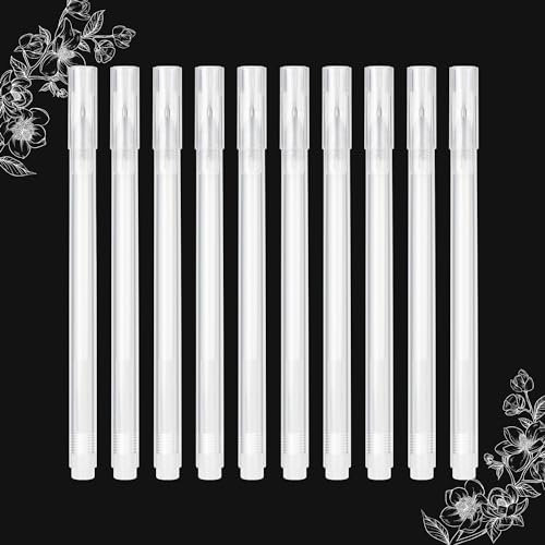 SMOOTHERPRO Weißer Gelstift | 10 Stück Weißer Stift | 0,8mm Spitze | Weiß Highlight Skizzieren Stifte | für Schwarz Dunkle Papiere Zeichnung Kunstdesign Scrappingbook (S659-10)