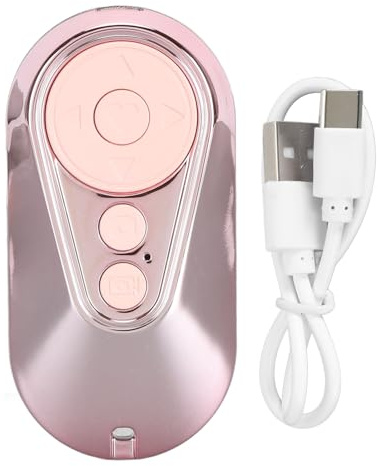 for TikTok Remote Control App Page Turner, Bluetooth Camera Video Recording Remote, Scrolling Clicker for Phone, Lablets, IOS, Android (Pink)