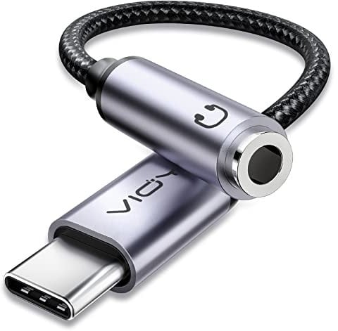 VIOY USB C to 3.5mm Jack, Type C to Aux Female DAC Chip Headphone Adapter Compatible with iPhone 15/Plus/Pro/Pro Max, iPad Pro/Air/mini, Samsung Galaxy, Pixel, HUAWEI, Xiaom, etc (15cm