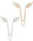 AORHOFJ 2 Pcs Collier Clip Chaîne Strass Double Aile d'ange Broche Épingle avec Chaîne Suspendue Épinglette pour Mariage Fête Hommes Femmes Manteau Costume Col de Chemise Décoration Bijoux