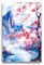 CALVENDO Premium Textil-Leinwand 30 x 45 cm Hochformat Kirschblüte in Aquarellfarbe. China Landschaft | Wandbild, HD-Bild auf Keilrahmen, Wanddekoration, Kunstdruck von Anja Frost