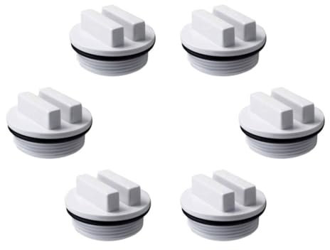 Ralondbey Set mit 6 Pool-Entwässerungslösungen, Gewinde-Pool-Rücklaufstopfen, einfache Installation, Überwinterungsfilter