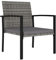 ULUYYUC Balkon Stühle Camping Tisch Stuhl Set Balkonstühle Balkonstuhl - Garten-Essstühle 2 STK. Poly Rattan Grau für Balkon Außenbereich Garten Speisesaal