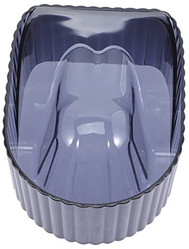 Healvian Nail Soak Bowl Manicure Hand Bowl Black Acrylic Manicure Tool for Gel Polish Remover at Home and Salon Use