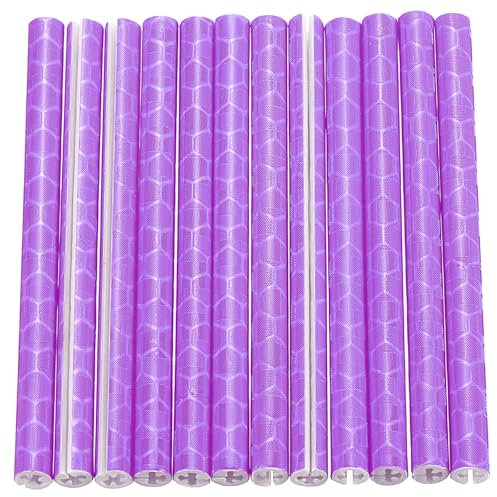 sourcing map Reflektierende Speichenabdeckungen für Fahrräder, 0,5 cm, Kunststoff, Speichenabdeckungen, Zierleiste, Wickelrad, 360°-Sichtbarkeit, für Rennrad, Mountainbike, Motorrad, Dekoration, Lila,