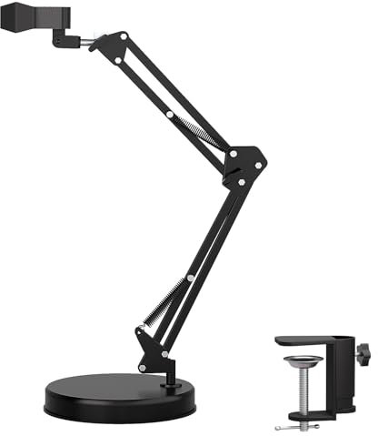 Ninyoon Supporto per microscopio universale con altezza massima di 55 cm, supporto per microscopio da 0 a 55 cm per scopio digitale WiFi con diametro massimo di 6 cm, dotato di morsetto da tavolo