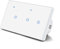 WiFi Smart Touch Switch, Smart Light Switch For Tuya App, Dimmer Switch WiFi Touch Switches with Wall Light Remote Control, Voice Control With Glass Wall Plate For Home(3 Gang-White)