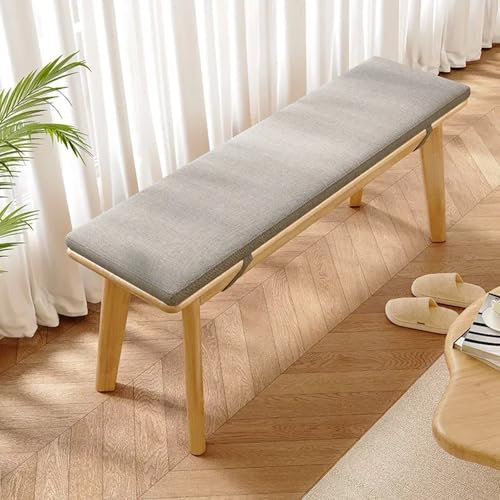 HARELA Esszimmer Sitzbank Polsterbank Schuhbank, Bettbank Holzbank Rustikale Home Décor Möbel, Bank ohne Lehne, für Flur, Wohnzimmer, Sitzbank Schlafzimmer(Wood,120cm/47.2in)