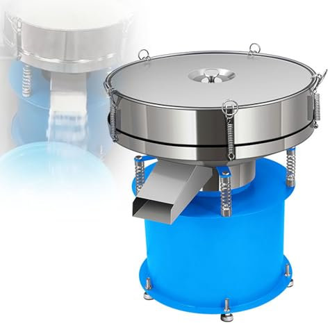 BDJSN Setaccio Vibrante per Polvere da 180 W, Setaccio per Polvere Professionale in Acciaio Inossidabile Φ400 Mm, Setaccio Elettrico da 1420 Giri/min per Cucina, Sala da Pranzo, Laboratorio