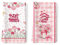 Arquiel 2er Set Geschirrtücher Muttertag Rosa Blume Küchentücher Rote Herzen Dekorative 100% Baumwolle, 48 x 70 cm, Trockentücher Saugstarke Geschenk, Küche Frühling Festival Dekoration