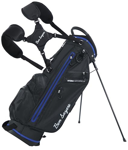Ben Sayers Hydra Pro Waterproof Mens Golf Stand Bag | Lightweight with Padded Lumbar Support & Dual Shoulder Strap | 14-Way Full Length Club Dividers & Thermo Sealed Products