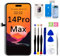 EFaith for iPhone 14 Pro Max Screen Replacement 6.7 inch Full HD LCD Display, 3D Touch Screen Digitizer Frame Assembly with Repair Tools Kit，Adhesive and Tempered Glass