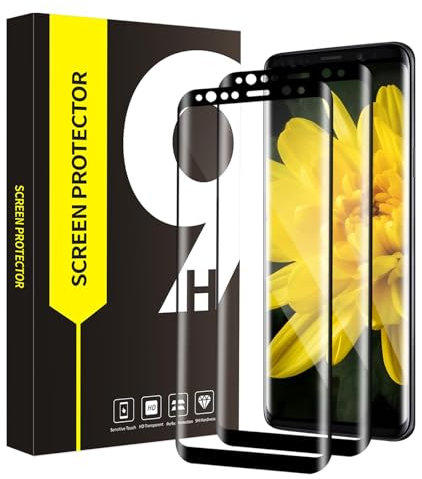 Bodyguard 2 pièces Verre Trempé pour Samsung Galaxy S9 Plus, 9H Dureté, sans bulles, bords incurvés en 3D, Haute Sensibilité protection écran, Haute définition Transparent S9 Plus vitre protection