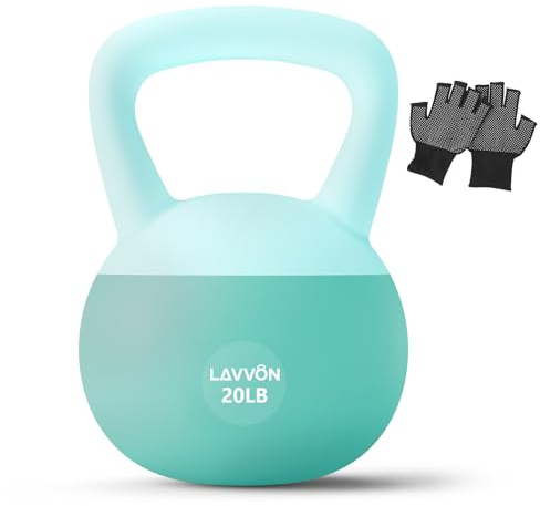 Weiche Kugelhantel – gepolsterte, stoßfeste Basis und rutschfest, Kugelhantel, rutschfestes Griffgewicht für Heimtraining, sicheres Krafttraining, Kugelhantel-Sets für Damen und Herren, Grün, 9 kg
