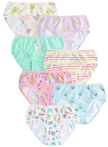 NEXT Mädchen Geblümte Slips, 7er-Pack Rosa/Blau 146-152