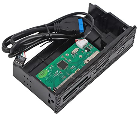 PC Card Reader, USB 3.0 Port M2 SD MS XD CF TF Card Dashboard Front Panel 5V 1A Internal Data Transfer Adapter for Computer