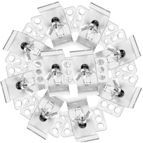 DIYEAH 10Sets Fissaggio per Lavello Sottotop in Ferro Zincato Kit Riparazione per Lavabo Controsoffitti Facile Installazione Senza Trapano per e Bagno
