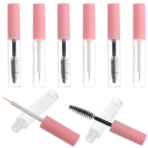 VALICLUD 5ml Refillable Mascara Tubes and Eyeliner Bottles Set, Pet Material with Leak-proof Seal, Suitable for Outdoor Use and Fits Makeup Bags, Reusable Eyelash Dispensers for Women