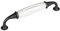 SO-TECH® Porzellangriff JOHANNA Altsilberoptik weiß BA 128 mm Möbelgriff Schrankgriff
