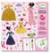 Djeco - Paper Dolls und Sticker Dresses Through the Season Papierpuppen