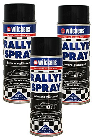 3 X Wilckens Rally Spray Vernice Nero Lucido A 400 ML 0,99 EUR = ML