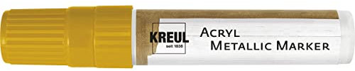 Kreul 46251-Marcatore XXL, con Punta a Cuneo di Circa 15 mm, Oro, Vernice acrilica Permanente con Effetto Metallizzato, per Elementi puristici, Metallic Gold