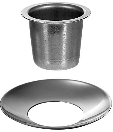 Kerzenhalter konisch Silber 22mm - Tülle und Tropfenfänger einzeln oder im Set - die perfekte Kerzentülle für Spitzkerzen, Größe:Tülle + Fänger 4er Set