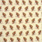Baumwollstoff Bettwäschestoff Percale Leinwandbindung Bär auf Fahrrad beige braun rot 1,4m Breite