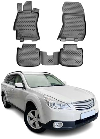 OMAC Fußmatten für Subaru Outback mk4 2010-2014 TPE 4X Schwarz | Gummimatten, Automatten, Allwetter, fahrzeugspezifisches Produkt, Antirutsch, 3D-Passform, wasserdicht