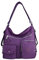 NOTAG Damen Nylon Schultertasche, Große Kapazität Reise Multipocket shopper Umhängetasche (Lila)